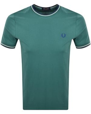 Fred Perry Twin Tipped T Shirt - Green