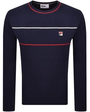 Fila Fila Kallum Waffle Knit Jumper - Blue