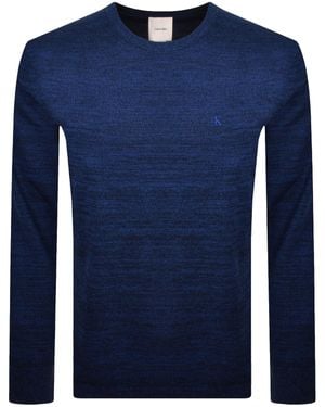 Calvin Klein Merino Wool Crew Neck Jumper - Blue