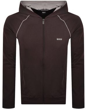 BOSS BUSINESS Boss Mix And Match Full Zip Hoodie - Brown