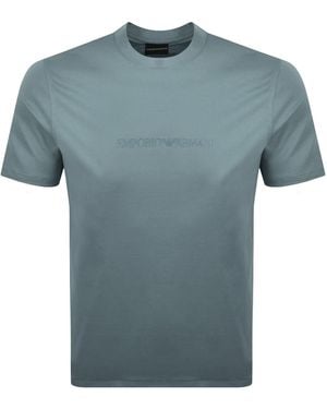 Armani Emporio Logo T Shirt - Blue
