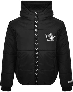 TRUE RELIGION Taping Puffer Jacket - Black