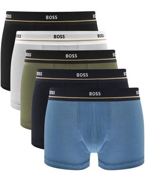 BOSS BUSINESS Boss Underwear 5 Pack Boxer Trunks - Blue