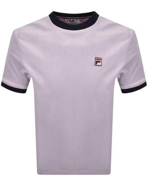 Fila Fila Basilio Velour T Shirt Misty - Purple