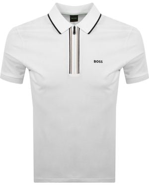 BOSS Boss Slim Fit Philix Polo T Shirt - Gray