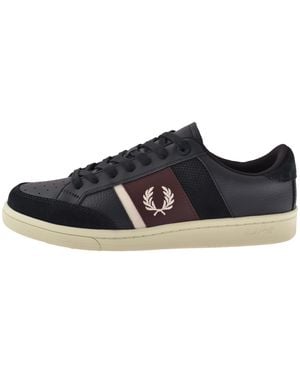 Fred Perry B725 Leather Trainers - Black