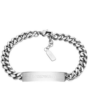 Armani Emporio Steel Id Bracelet - Metallic