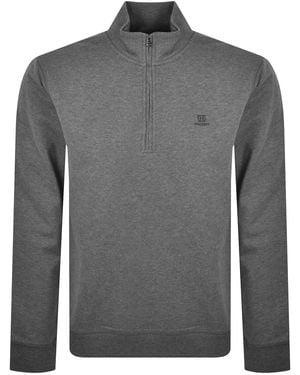 Hackett Heritage Half Zip Sweatshirt - Gray