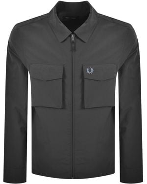 Fred Perry Ripstop Pocket Overshirt - Grey