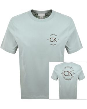 Calvin Klein Jeans Graphic T Shirt - Blue