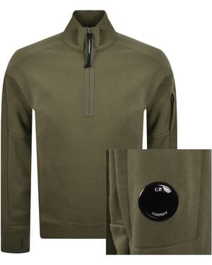 C.P. Company Cp Company Quarter Zip Sweatshirt Capers - Green