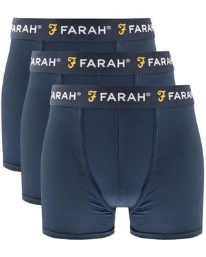 Farah Farah Aveleer 3 Pack Trunks - Blue