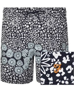 Farah Farah Colbert Flower Print Swim Shorts - Black