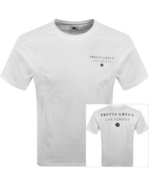 Pretty Green Refractive T Shirt - White