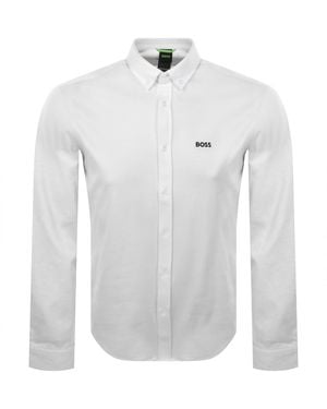 BOSS Boss St Motion Long Sleeve Shirt - White