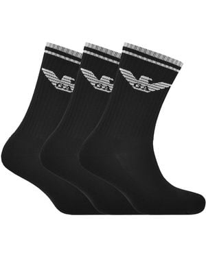 Armani Emporio 3 Pack Socks - Black