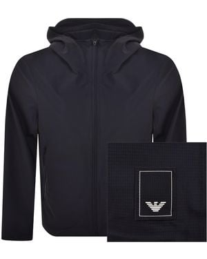 Armani Emporio Nylon Hooded Jacket - Blue
