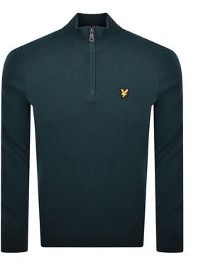 Lyle & Scott Quarter Zip Jumper - Blue