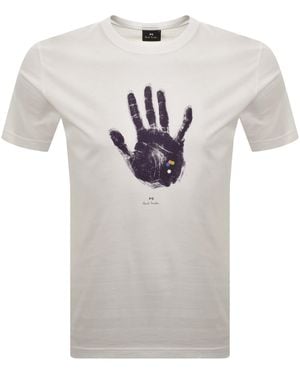Paul Smith Hand Graphic T Shirt - Grey