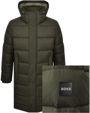 BOSS BUSINESS Boss Cenuto Longline Jacket Open - Green