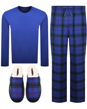 Tommy Hilfiger Loungewear And Slippers Set - Blue