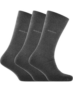 BOSS BUSINESS Boss 3 Pack Paul Crew Socks - Black