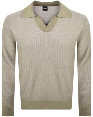 BOSS BUSINESS Boss Striped Knit Jumper - Grey