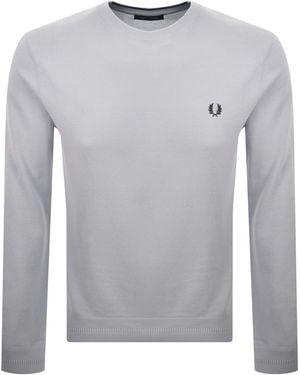 Fred Perry Pique Stitch Jumper - Grey