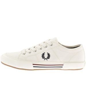 Fred Perry B708 Canvas Trainers Snow - White