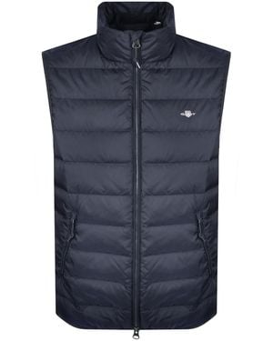GANT Light Down Gilet Evening - Blue