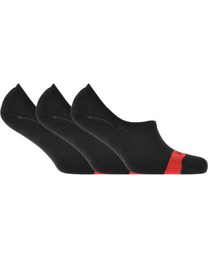 HUGO 3 Pack Low Cut Socks - Black