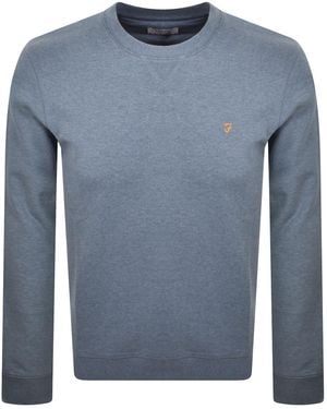 Farah Farah Tim New Crew Neck Sweatshirt - Blue