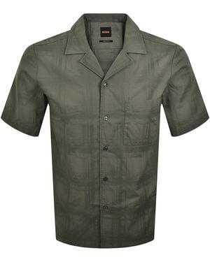 BOSS Boss Rayer M Short Sleeve Shirt - Green
