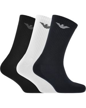 Armani Emporio 3 Pack Socks - Blue