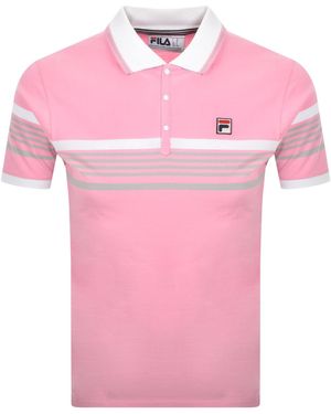 Fila Francis Polo T Shirt Prism - Pink