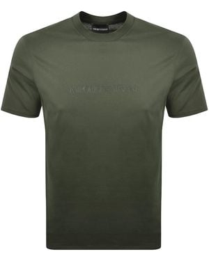 Armani Emporio Logo T Shirt - Green