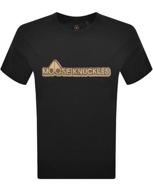 Moose Knuckles Preston Logo T Shirt - Black