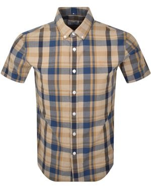 Farah Farah Wylan Check Shirt Hazelnut - Blue