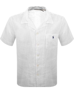 Ralph Lauren Linen Short Sleeve Shirt - White
