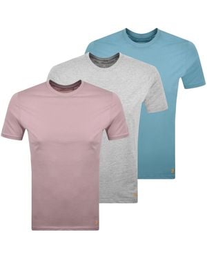 Farah Farah Ozora 3 Pack T Shirts - Blue