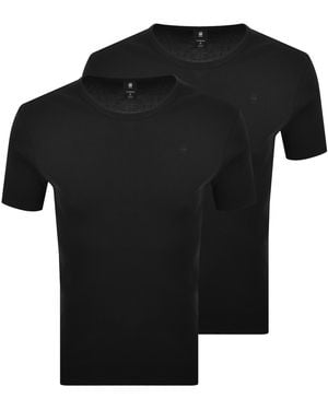 G-Star G-Star 2 Pack Base T Shirts - Black
