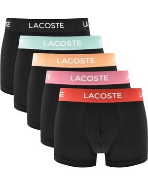 Lacoste Underwear 5 Pack Trunks - Black