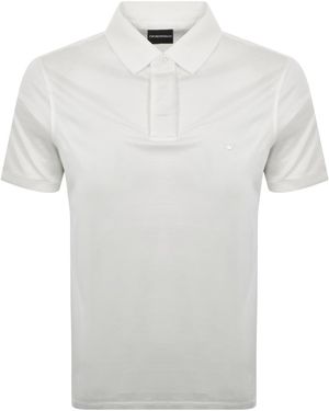 Armani Emporio Short Sleeved Polo T Shirt - White