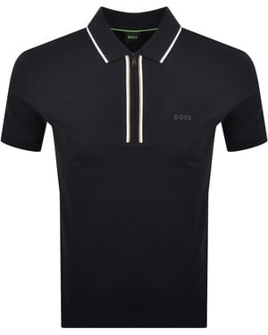 BOSS Boss Slim Fit Philix Polo T Shirt Dark - Black
