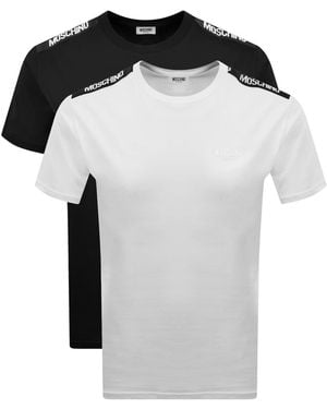 Moschino Active 2 Pack T Shirts - Black