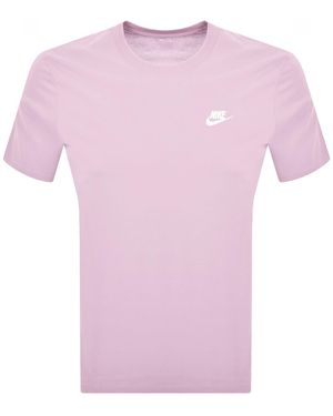 Nike Crew Neck Club T Shirt - Pink