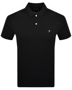 Farah Farah Cunningham Polo T Shirt - Black