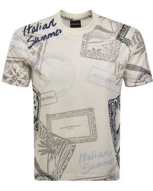 Armani Emporio Logo T Shirt - Grey