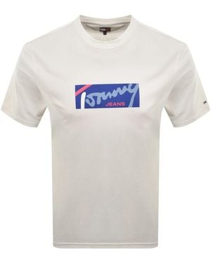 Tommy Hilfiger Signature T Shirt - White