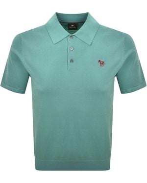 Paul Smith Knit Polo T Shirt - Green